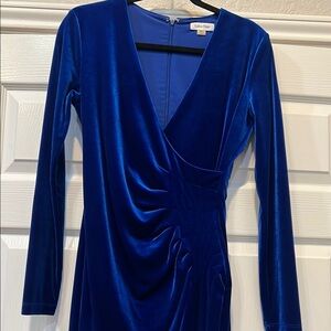 Calvin Klein Women's Blue Velvet Dress. I just wore it once and it is in a great